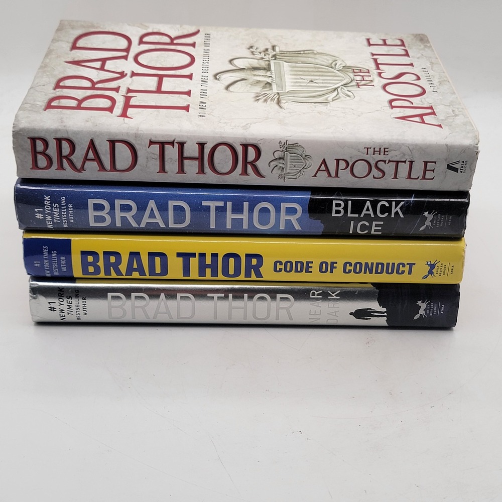 Brad Thor Scot Harvath 4 Book Lot HC 1st/1st The Apostle Black Ice Near Dark